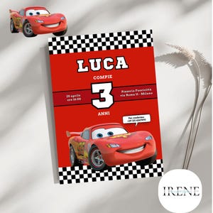 Invito Compleanno Digitale - Cars - Stampabile - Personalizzato -