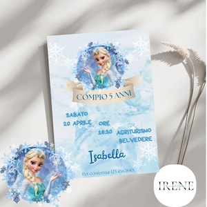 Invito Compleanno Digitale - Frozen - Elsa - Stampabile - Personalizzato -