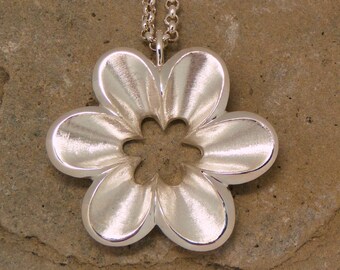 Reserved Listing for Marijke.~~~Handmade Sterling Silver  Flower of Life (sacret geometry)pendant on 16' rolo-chain.