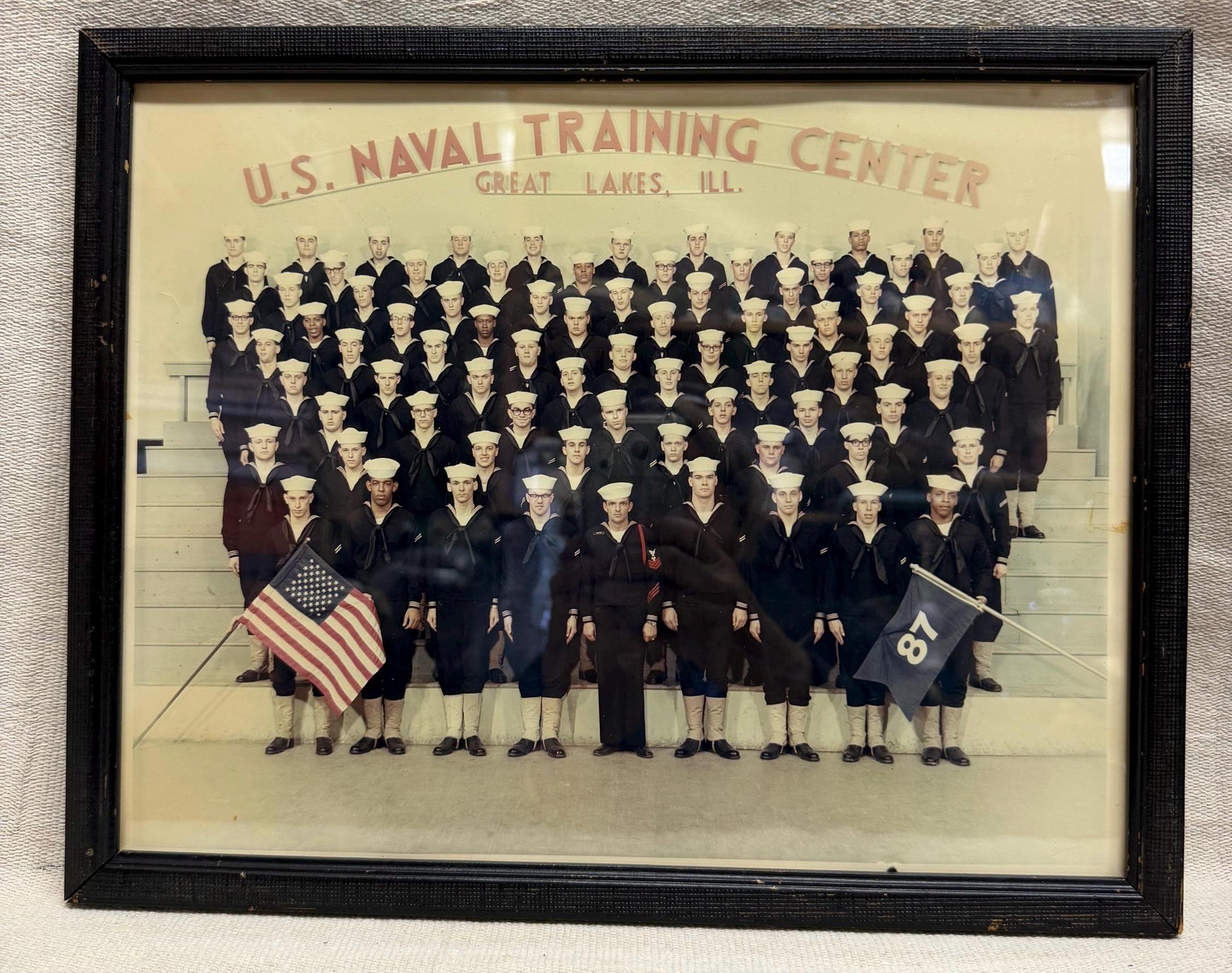 ビンテージ フォト 写真 40s US NAVY フレーム付き Vintage Us Navy