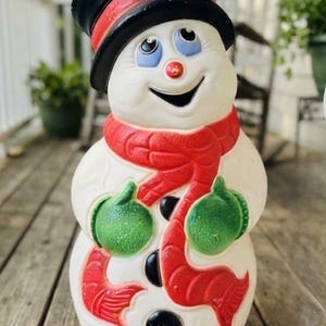 Snow Man Blowmold - Etsy