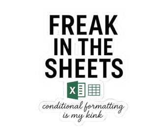 Un monstre dans les draps | Sticker drôle de feuille de calcul Excel | Humour de bureau sarcastique pour ordinateur portable ou agenda