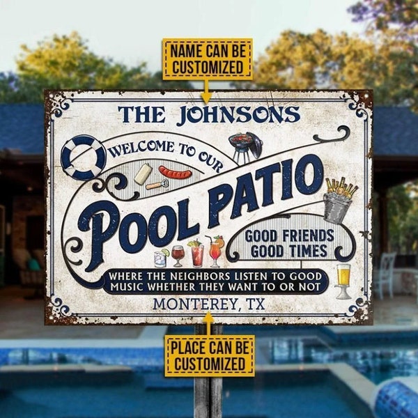 Swimming Pool Signs - Etsy