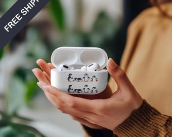 Funny Penguin AirPods Case – Cute Earbud Cover with Dancing Penguins, Lightweight Durable Accessory, Fits Pro and Gen 1 2 3, Gift Idea