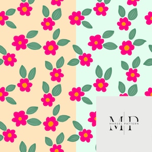Digital floral Seamless pattern