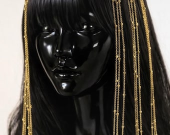 Gold Head Chain Hair Jewelry Tassel Headpiece Boho Festival Bridal Accessories