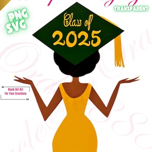 Ai Black Girl Senior Graduation PNG, SVG | Clipart, Stickers Afro Black Girl Graduation Girl SVG Graduation Class of 2025 Black Girl Clipart