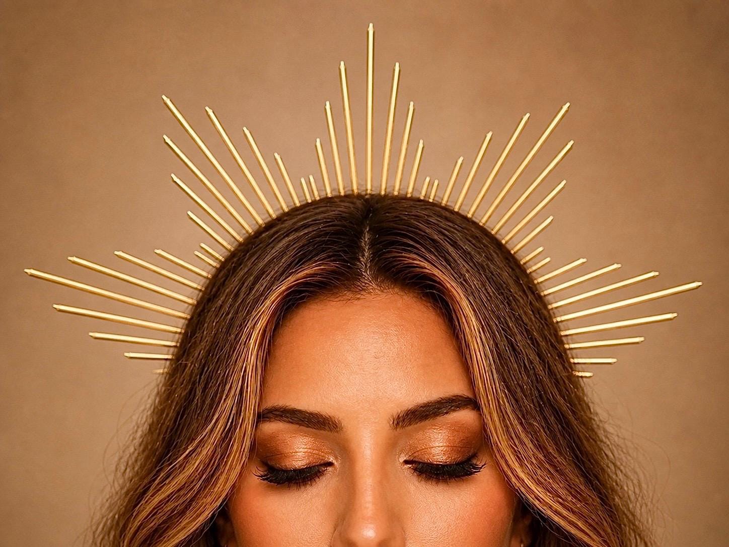 Gold Headband Sunburst Halo - Etsy