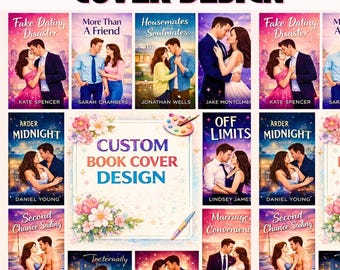 Diseño de portada personalizado para libro de fantasía romántica oscura (digital)