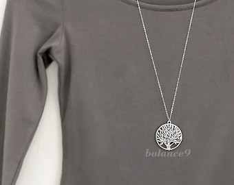 Silver Tree Necklace, Tree of life pendant necklace, Jewelry gift for her