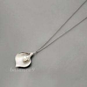 18" chain Sterling Silver 10.00mm Freshwater Grey Pearl Pendant Necklace 