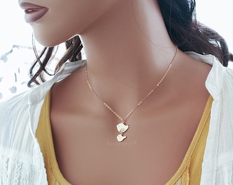 Bird Mother Necklace, mama and baby pendant, Gold or Silver Jewelry Gift