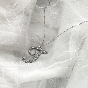 Large Letter Necklace, Initial letter pendant, Personalized Jewelry Gift image 5