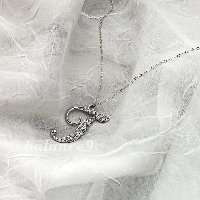 Large Letter Necklace, Initial letter pendant, Personalized Jewelry Gift image 5