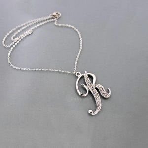 Large Letter Necklace, Initial letter pendant, Personalized Jewelry Gift image 2