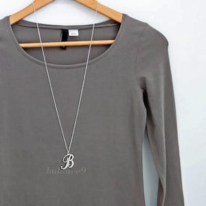 Large Letter Necklace, Initial letter pendant, Personalized Jewelry Gift image 1