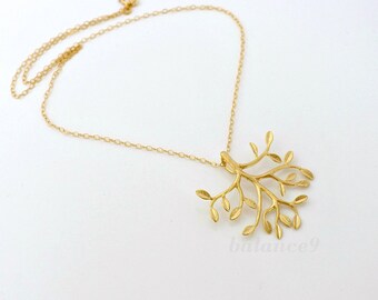 Tree Necklace, tree of life pendant necklace, Gold / Silver, Jewelry gift for her