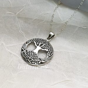 Tree of life necklace, Sterling Silver Celtic Pendant, Delicate tree necklace, Jewelry gift for her