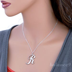 Large Letter Necklace, Initial letter pendant, Personalized Jewelry Gift image 4