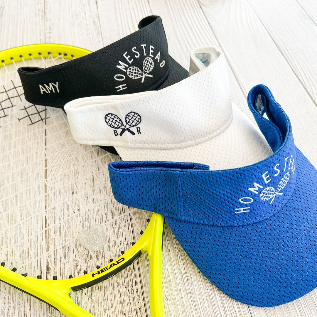Embroidered Tennis Visors Monogrammed Visor Preppy Tennis Team Visor
