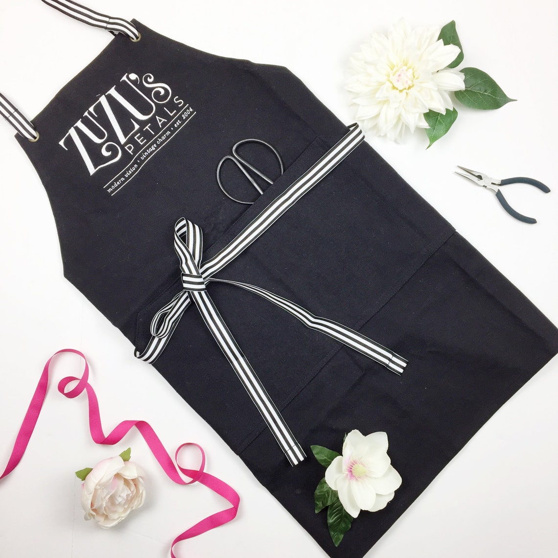 Custom FULL Apron Vendor Aprons Custom Embroidery Florist Etsy
