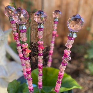 Pink Flamingos - 13” Plant Stick - buy 2  get a 3rd free/details in the description