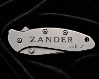 Kershaw Chive Pocket Knife - Laser engraved with your name