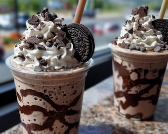 RECETA FÁCIL de Frappuccino de Oreo: Bebida de la casa de café (PDF imprimible)