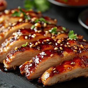Sticky Honey Garlic Glazed Chicken Recipe: Easy Dinner (Digital Download)
