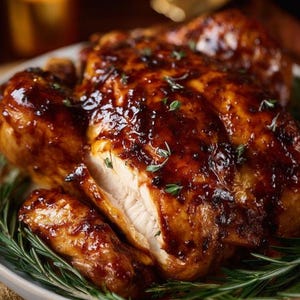 Honey Garlic Roasted Chicken Recipe: Easy Printable Dinner (PDF Download