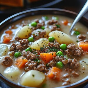 BEST RECIPE For Ground Beef & Vegetable Soup Recipe (Digital PDF for Etsy)