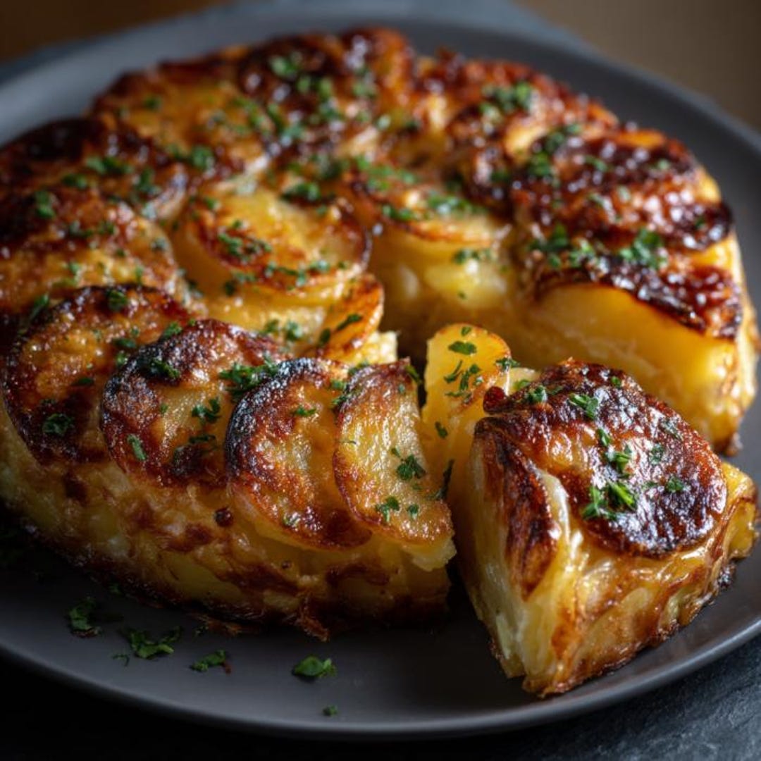 Potatoes Anna Recipe: Classic French Potato Cake (printable PDF
