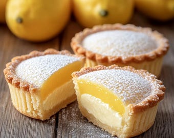 EASY RECIPE For Lemon Cream Cheese Tart : Bakery-Style Printable (Digital Download)