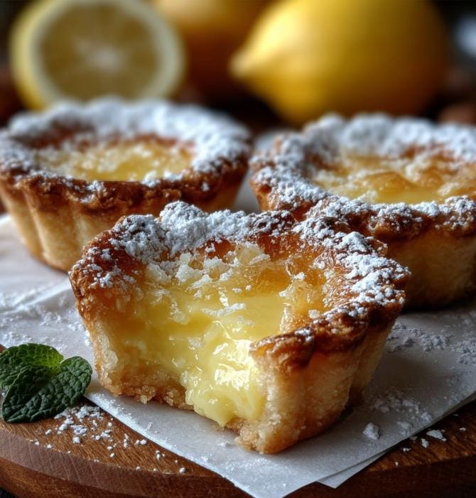 Mini Lemon Tart Recipe | Bakery Style Citrus Dessert (PDF Download) - Etsy