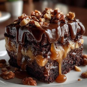 BEST RECIPE For Classic German Chocolate Cake  (Printable PDF)