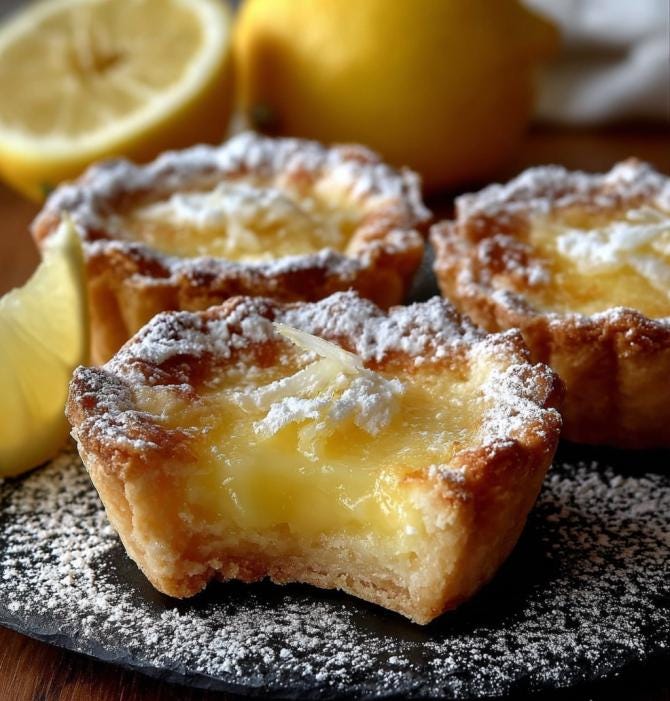 Mini Lemon Tart Recipe | Bakery Style Citrus Dessert (PDF Download) - Etsy