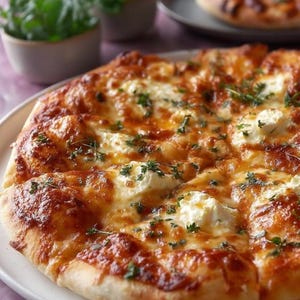 BEST RECIPE For Rustic Three-Cheese Garlic Herb Pizza – Full Recipe (PDF Format)