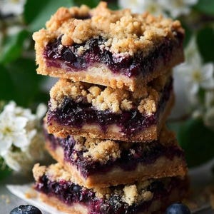BEST RECIPE For Blueberry Crumb Bars PDF | Easy Summer Dessert | Fruit Bar Recipe with Buttery Crust | Printable Baking | Instant Download.
