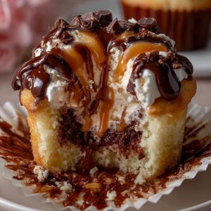 Chocolate Caramel Filled Cupcake Recipe: Gourmet Dessert (PDF Instant Download
