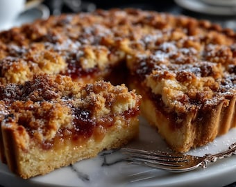 RICETTA FACILE per la crostata con crumble di marmellata in PDF: un classico dessert di pasta frolla che tutti possono preparare!