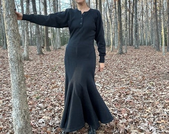 1980s Norma Kamali Fleece Sweatshirt Dress