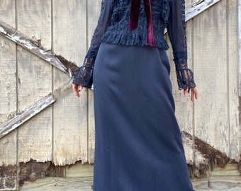 AW 1993 Chloe Karl Lagerfeld Silk and Lace Dress