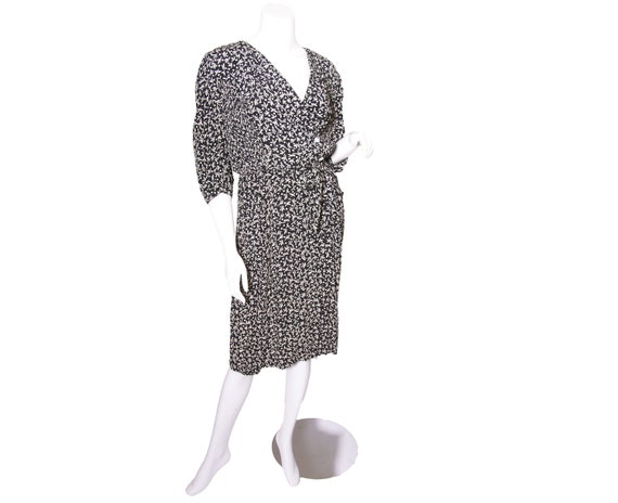 1980s Oleg Cassini Silk Dress