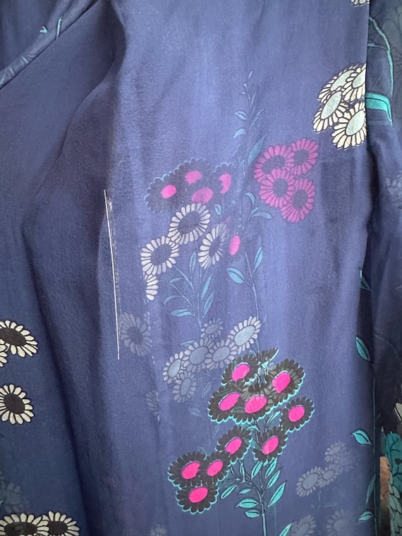 1970s Hanae Mori Silk Chiffon Maxi Dress - image 9