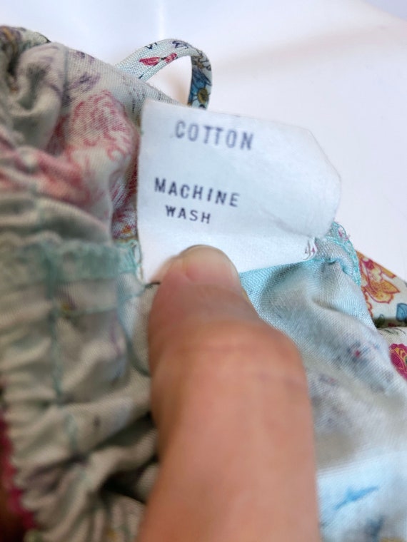1980s Cotton Floral Print Dress - image 10