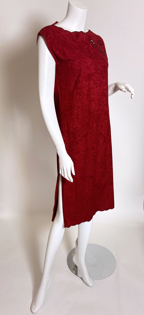 1970s Young Edwardian Microsuede Dress - image 2