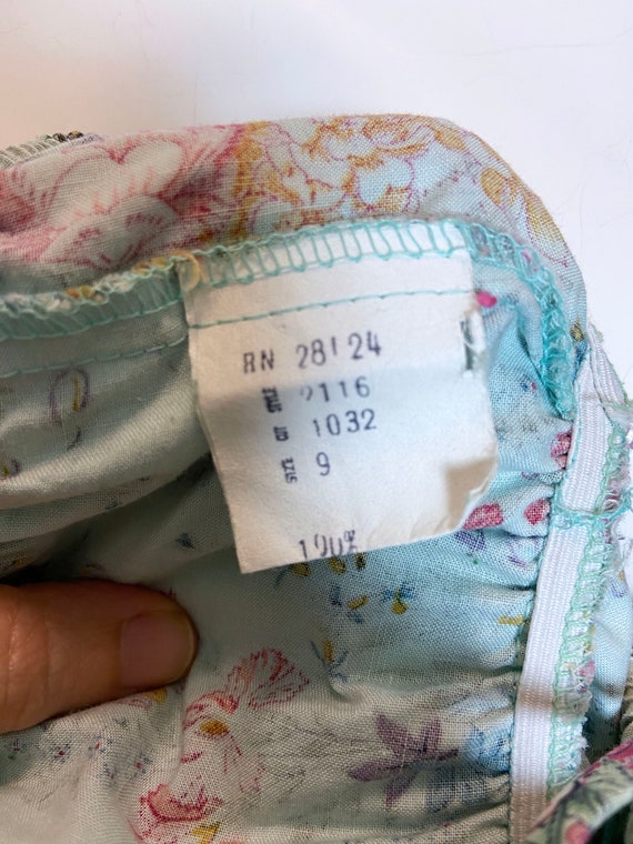 1980s Cotton Floral Print Dress - image 9