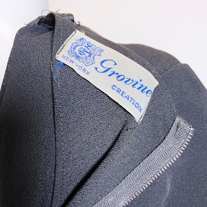 1940s Grovine Black Rayon Dress | Etsy
