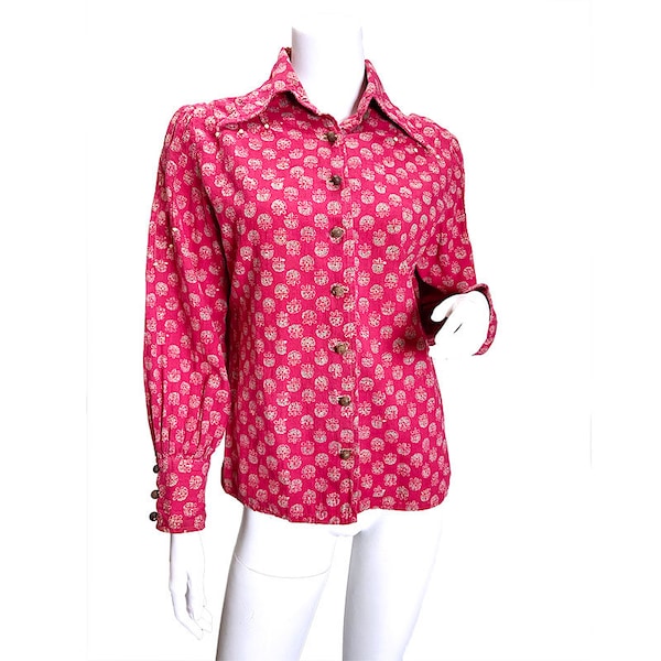 1970s India Imports of Rhode Island Cotton Printed Shirt