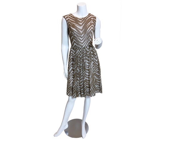 1960s Leslie Faye Zebra Print Dress